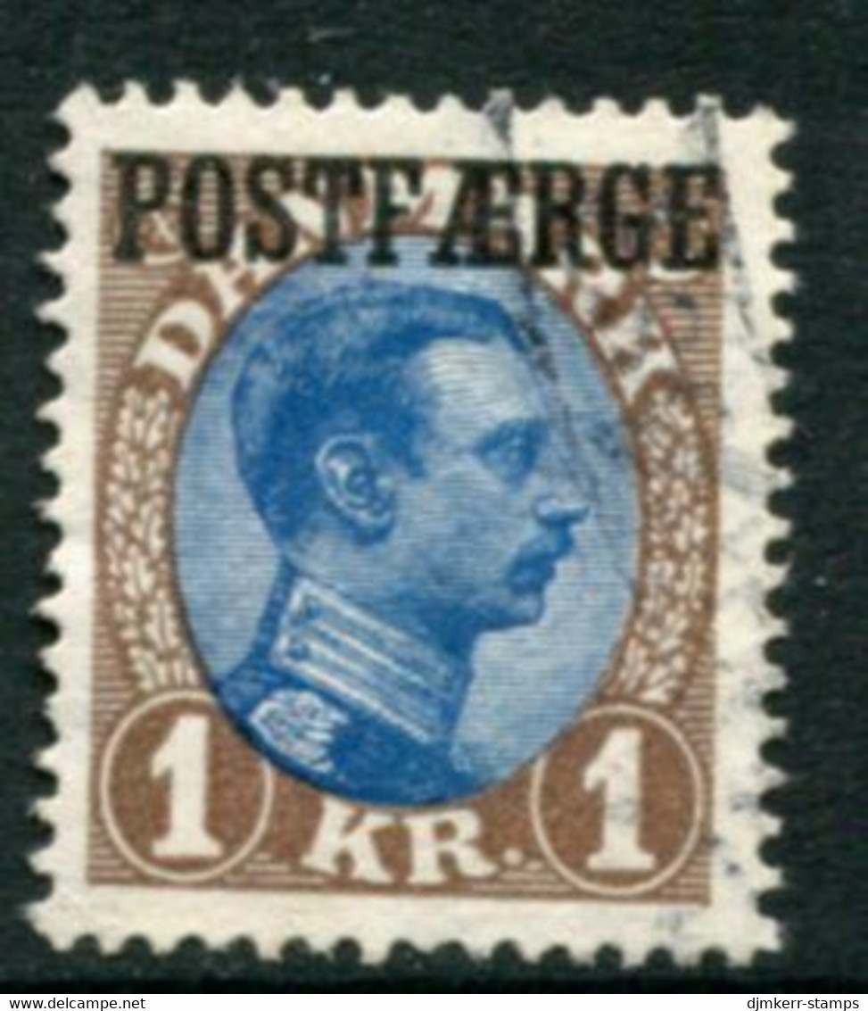 DENMARK  1924 Parcel Post 1 Kr.  Used.  Michel 10 - Parcel Post