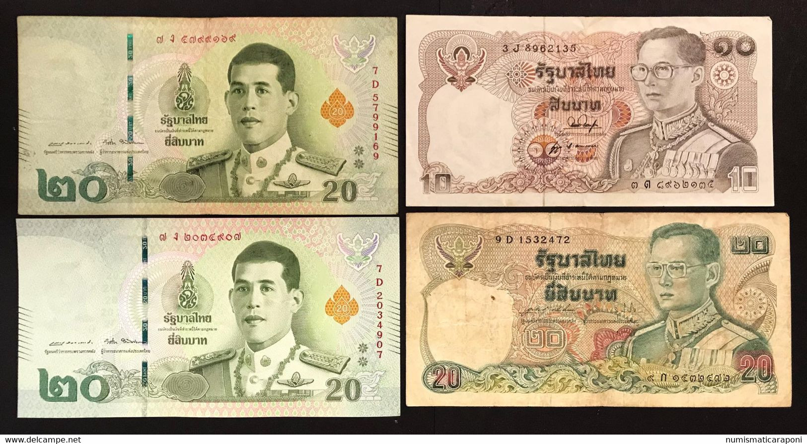 Thailand Tailandia 8 Banconote 8 Notes Lotto.4038 - Thailand