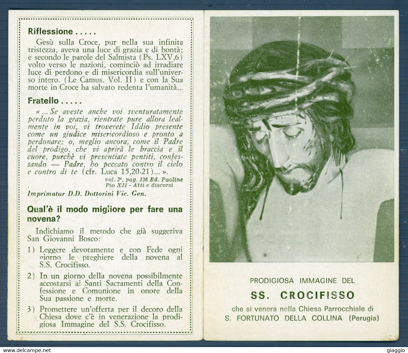 °°° Santino N. 2029 Ss. Crocifisso - S. Fortunato Della Collina °°° - Religion &  Esoterik