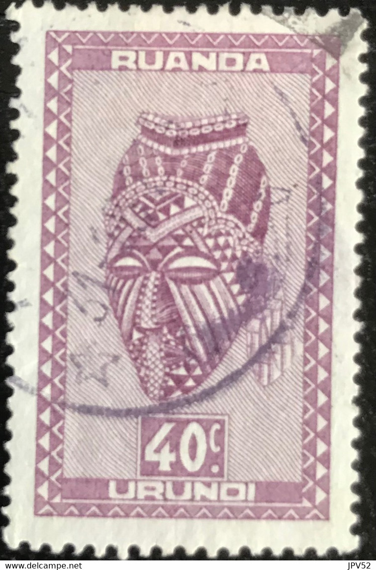 Ruanda-Urundi - C10/52 - (°)used - 1948 - Michel 113 - Inheemse Kunst - Gebraucht