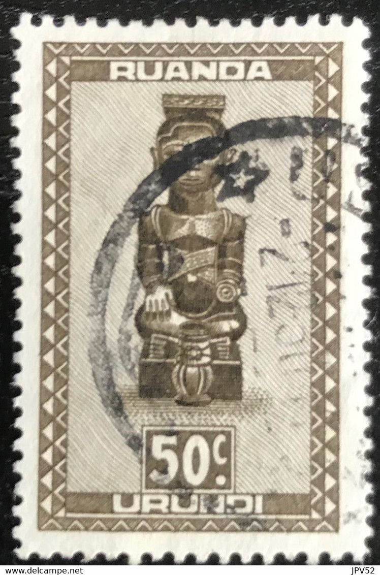 Ruanda-Urundi - C10/52 - (°)used - 1948 - Michel 114 - Inheemse Kunst - Oblitérés