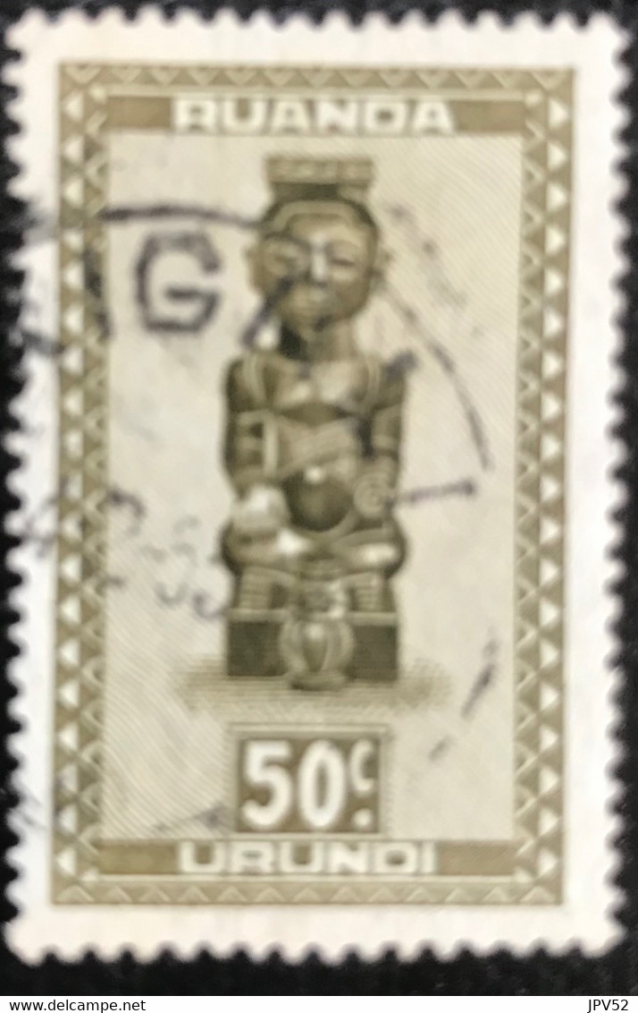 Ruanda-Urundi - C10/52 - (°)used - 1948 - Michel 114 - Inheemse Kunst - Gebruikt