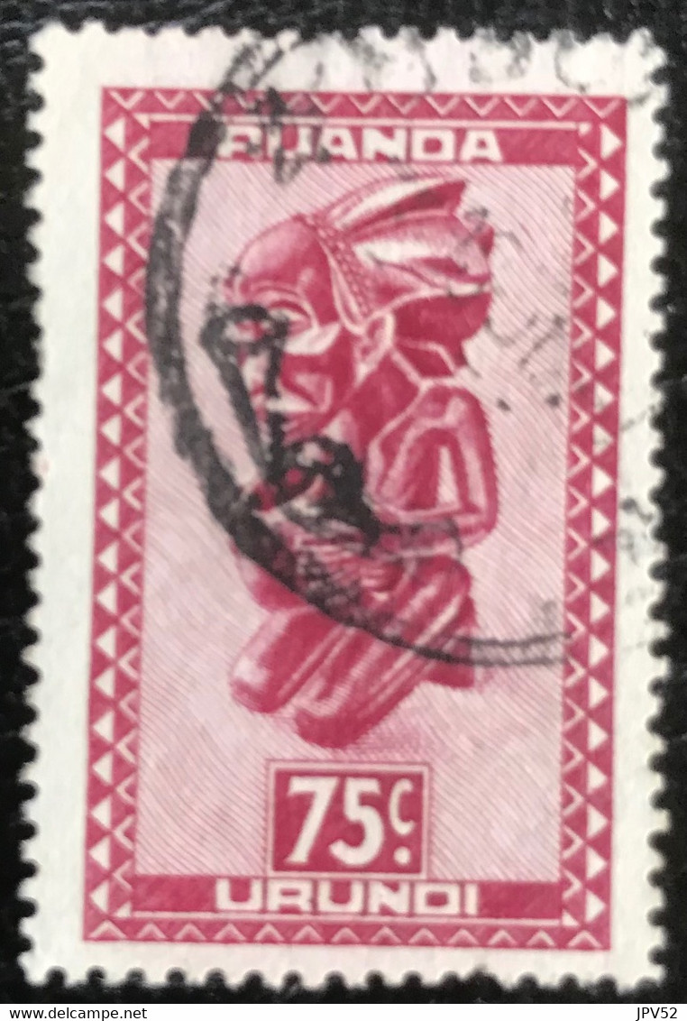 Ruanda-Urundi - C10/52 - (°)used - 1948 - Michel 116 - Inheemse Kunst - Oblitérés