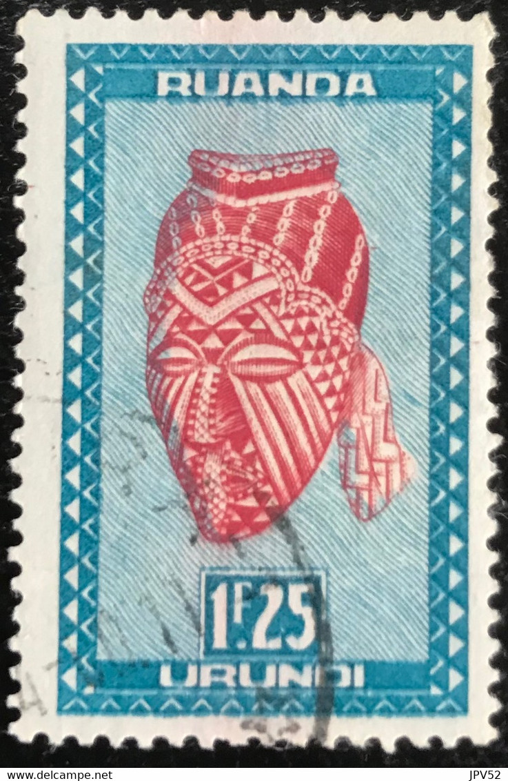 Ruanda-Urundi - C10/52 - (°)used - 1948 - Michel 118 - Inheemse Kunst - Gebruikt