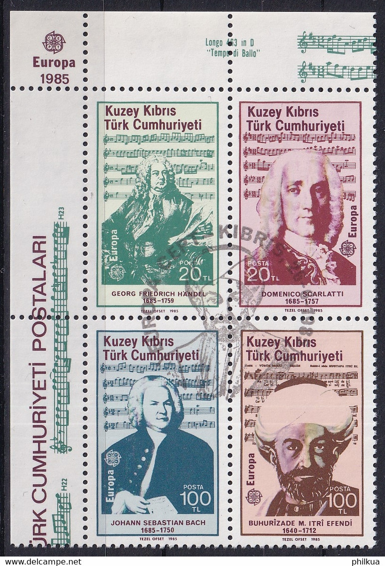 MiNr. 166 - 169 Türkisch-Zypern 1985, 26. Juni. Europa: Europäisches Jahr Der Musik - Used Stamps