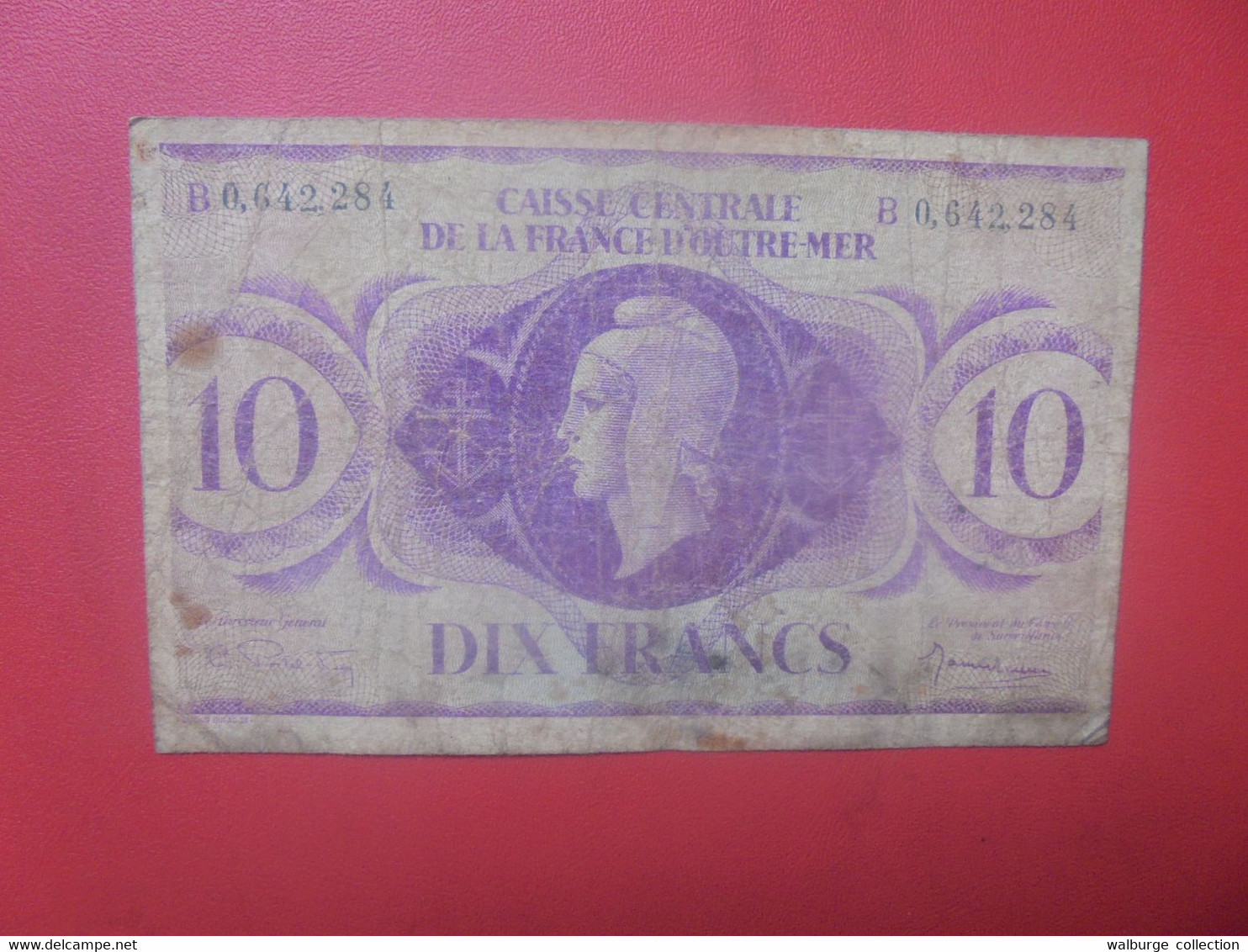 REUNION-MARTINIQUE 10 FRANCS 1944 Chiffres Noirs Circuler (L.7) - French Guiana