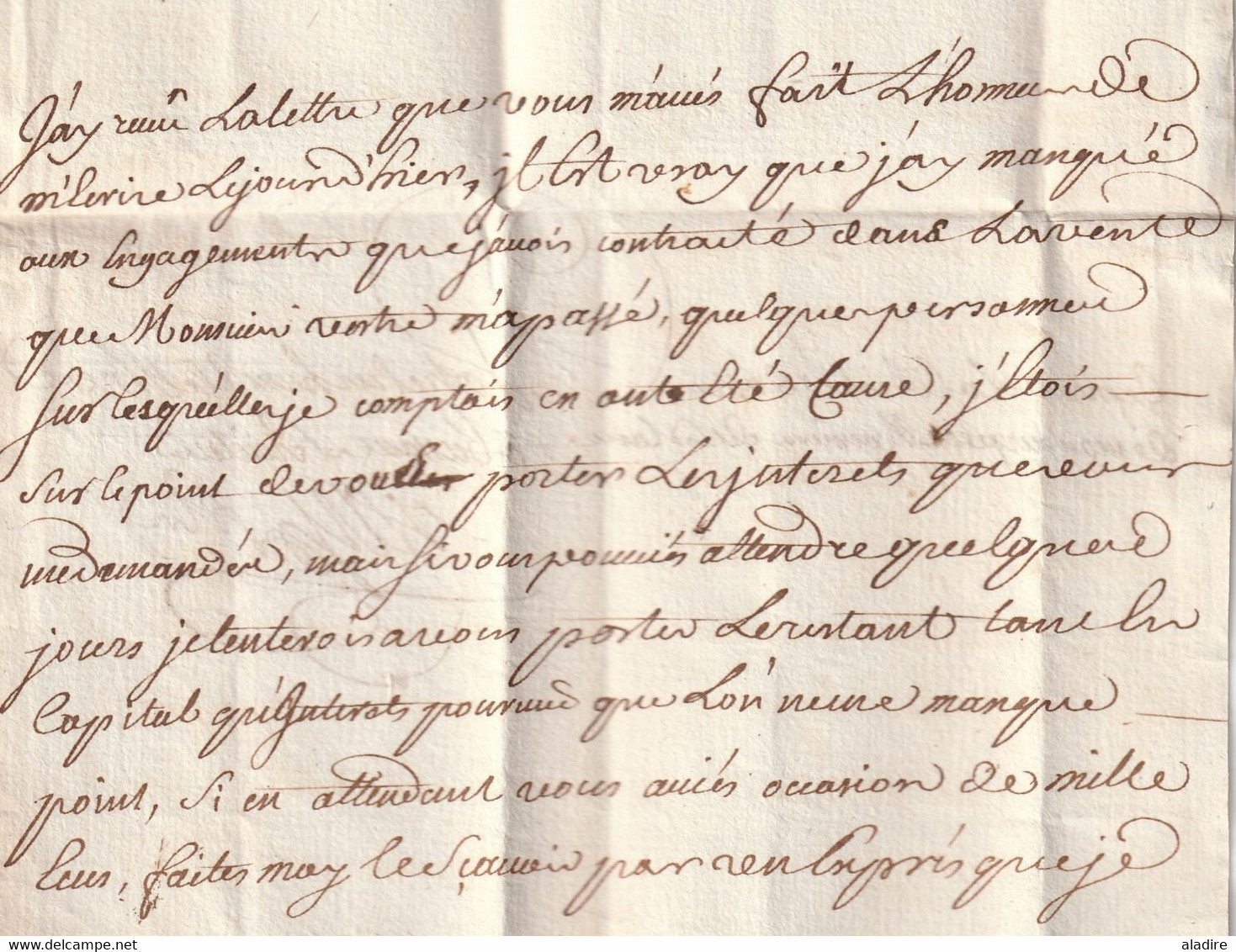 1751 - Lettre Pliée Avec Correspondance De 2 Pages De SAINT HILLAIRE Hilaire Vers NIVERVILLE Villemaury, Eure-et-Loir - 1701-1800: Vorläufer XVIII