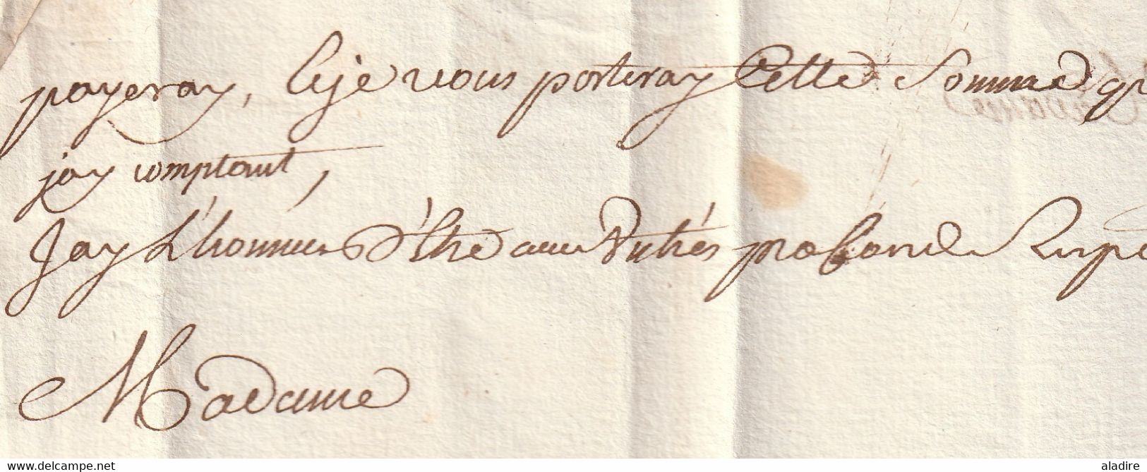 1751 - Lettre pliée avec correspondance de 2 pages de SAINT HILLAIRE Hilaire vers NIVERVILLE Villemaury, Eure-et-Loir