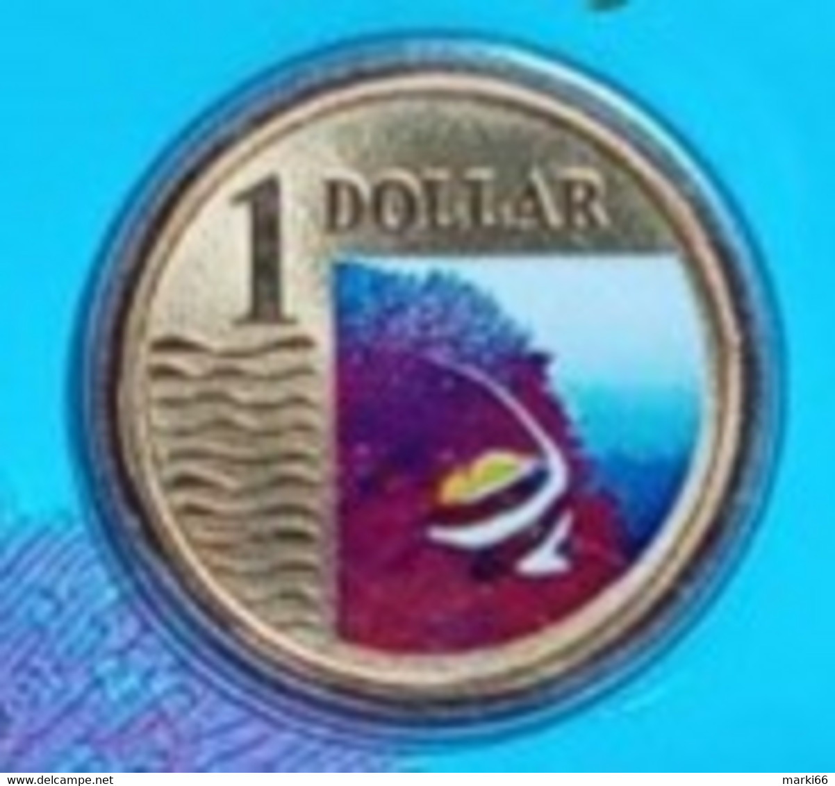 Australia - 2007 - Ocean Series - Longfin Bannerfish - 1 Dollar Colour Uncirculated Bronze Coin - Münz- Und Jahressets