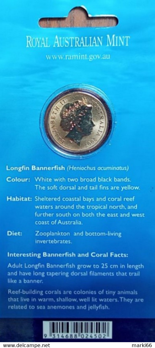 Australia - 2007 - Ocean Series - Longfin Bannerfish - 1 Dollar Colour Uncirculated Bronze Coin - Münz- Und Jahressets