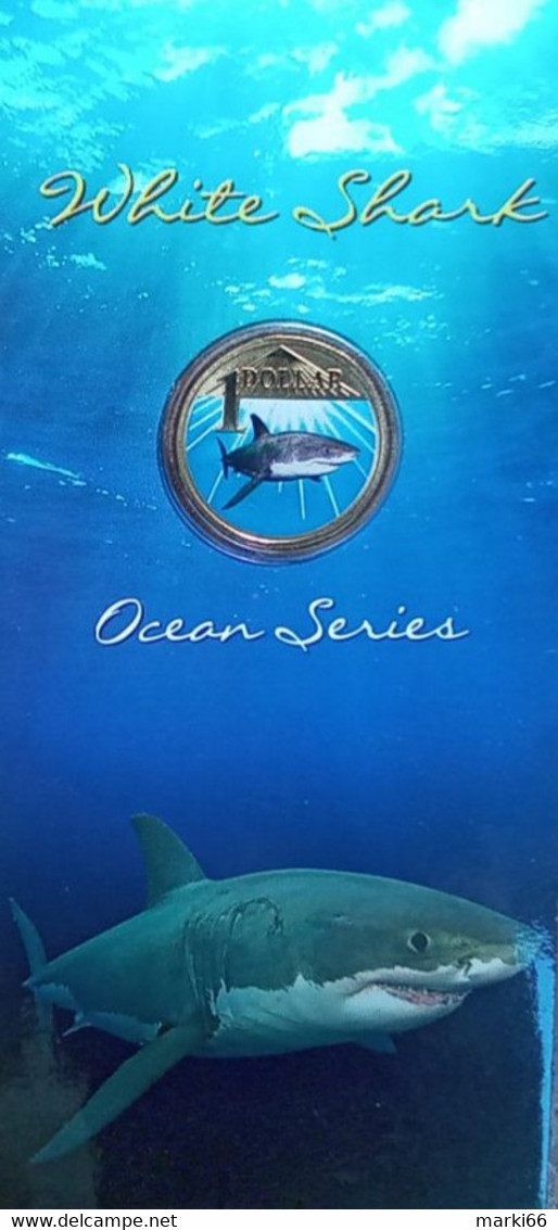 Australia - 2007 - Ocean Series - White Shark - 1 Dollar Colour Uncirculated Bronze Coin - Mint Sets & Proof Sets