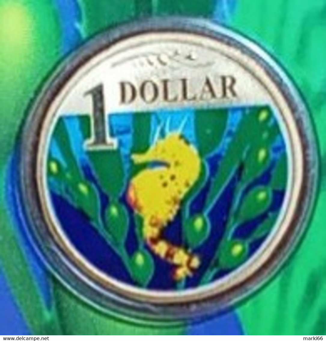 Australia - 2007 - Ocean Series - Bigbelly Seahorse - 1 Dollar Colour Uncirculated Bronze Coin - Mint Sets & Proof Sets