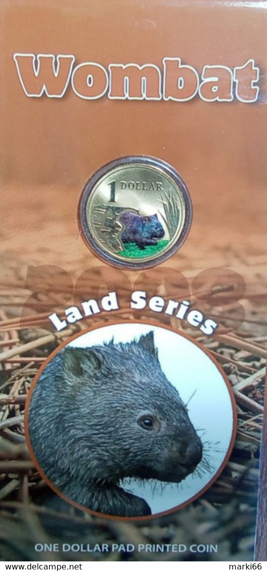 Australia - 2008 - Land Series - Wombat - 1 Dollar Colour Uncirculated Bronze Coin - Mint Sets & Proof Sets