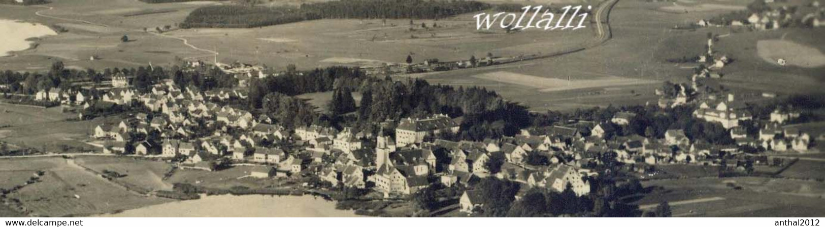 Rarität Flugzeugaufnahme Kisslegg Allgäu Wohnhäuser Schloß See 11.6.1935 - Kisslegg