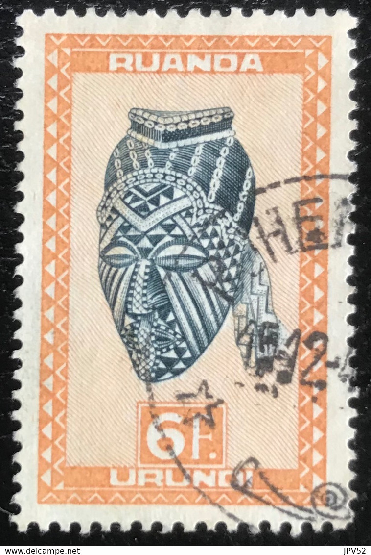 Ruanda-Urundi - C10/52 - (°)used - 1948 - Michel 124 - Inheemse Kunst - Oblitérés