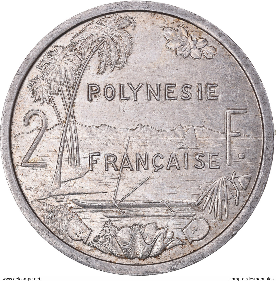 Monnaie, Polynésie Française, 2 Francs, 1986 - Frans-Polynesië