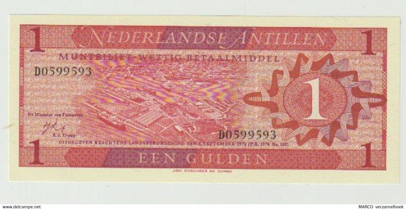 Nederlandse Antillen 1 Gulden 1970 UNC - Netherlands Antilles (...-1986)