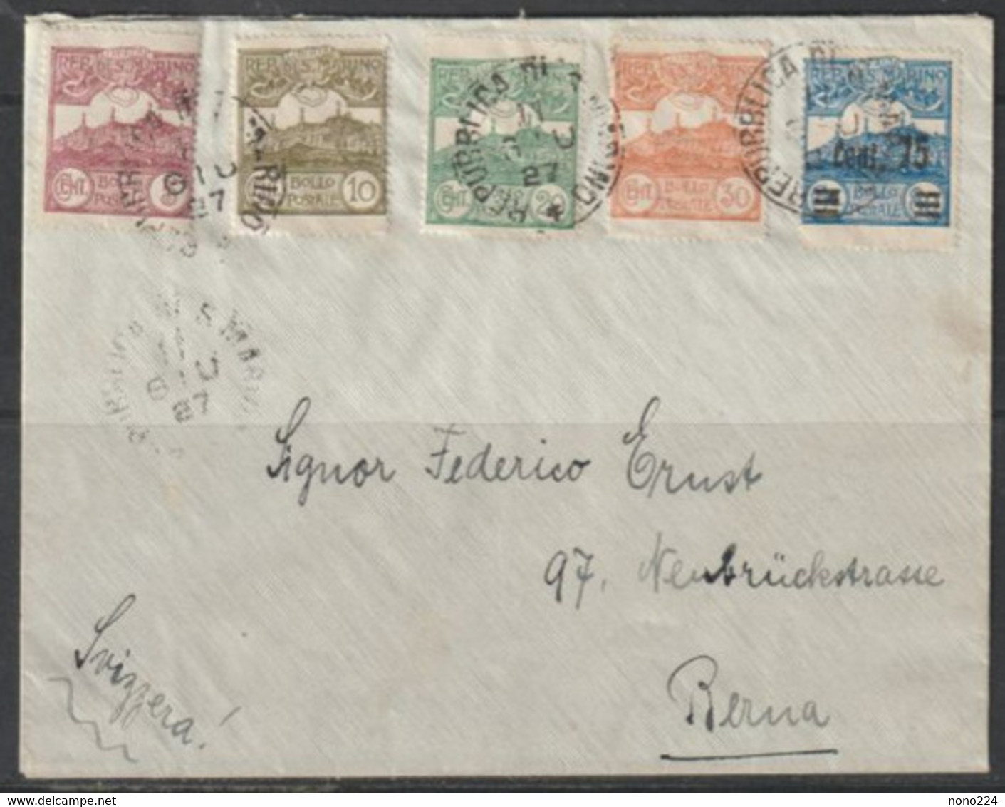 Lettre De 1927 ( Saint-Marin ) - Briefe U. Dokumente