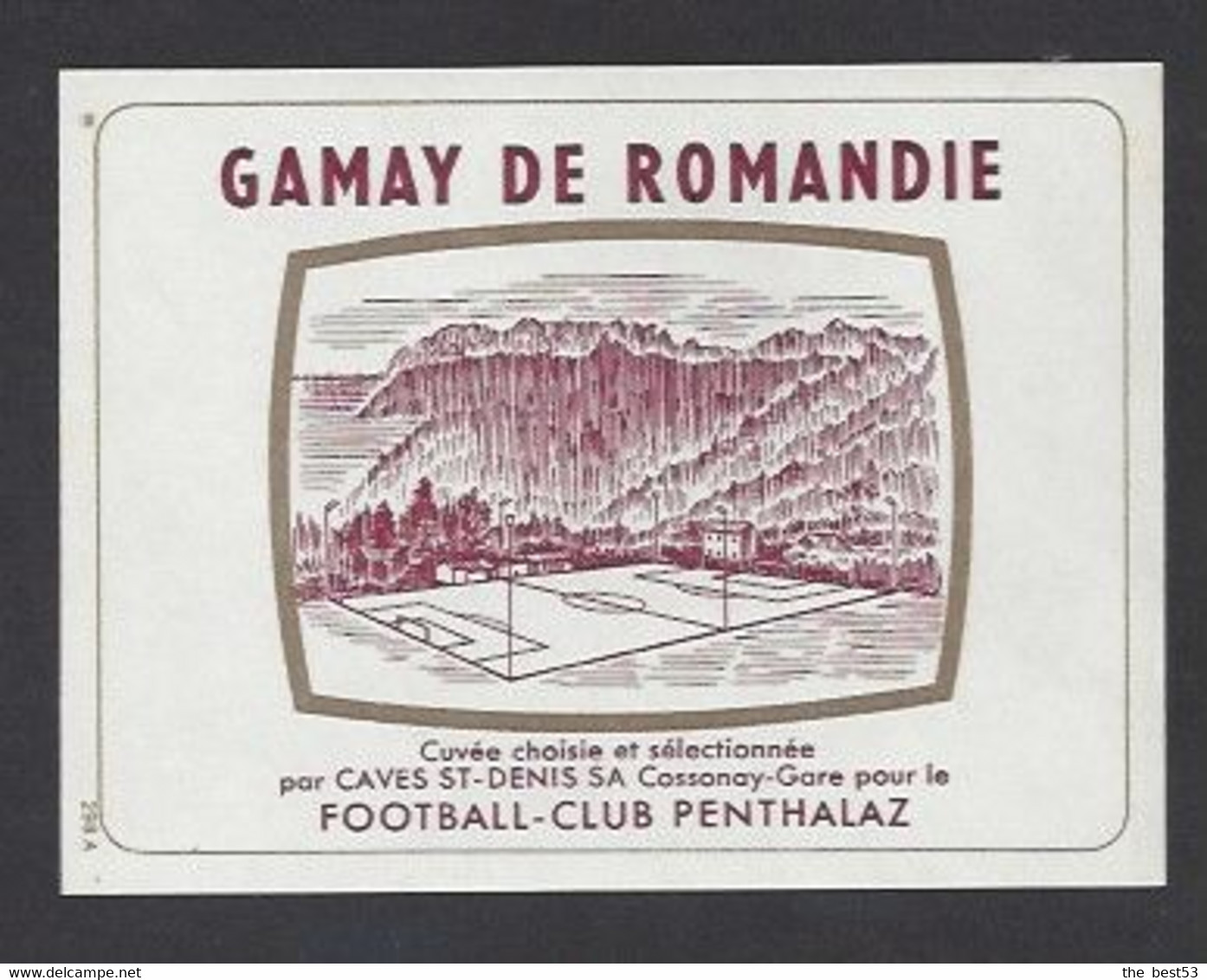 Etiquette De Vin De Gamay De Romandie  -  Football Club De Penthalaz  (Suisse) - Golf