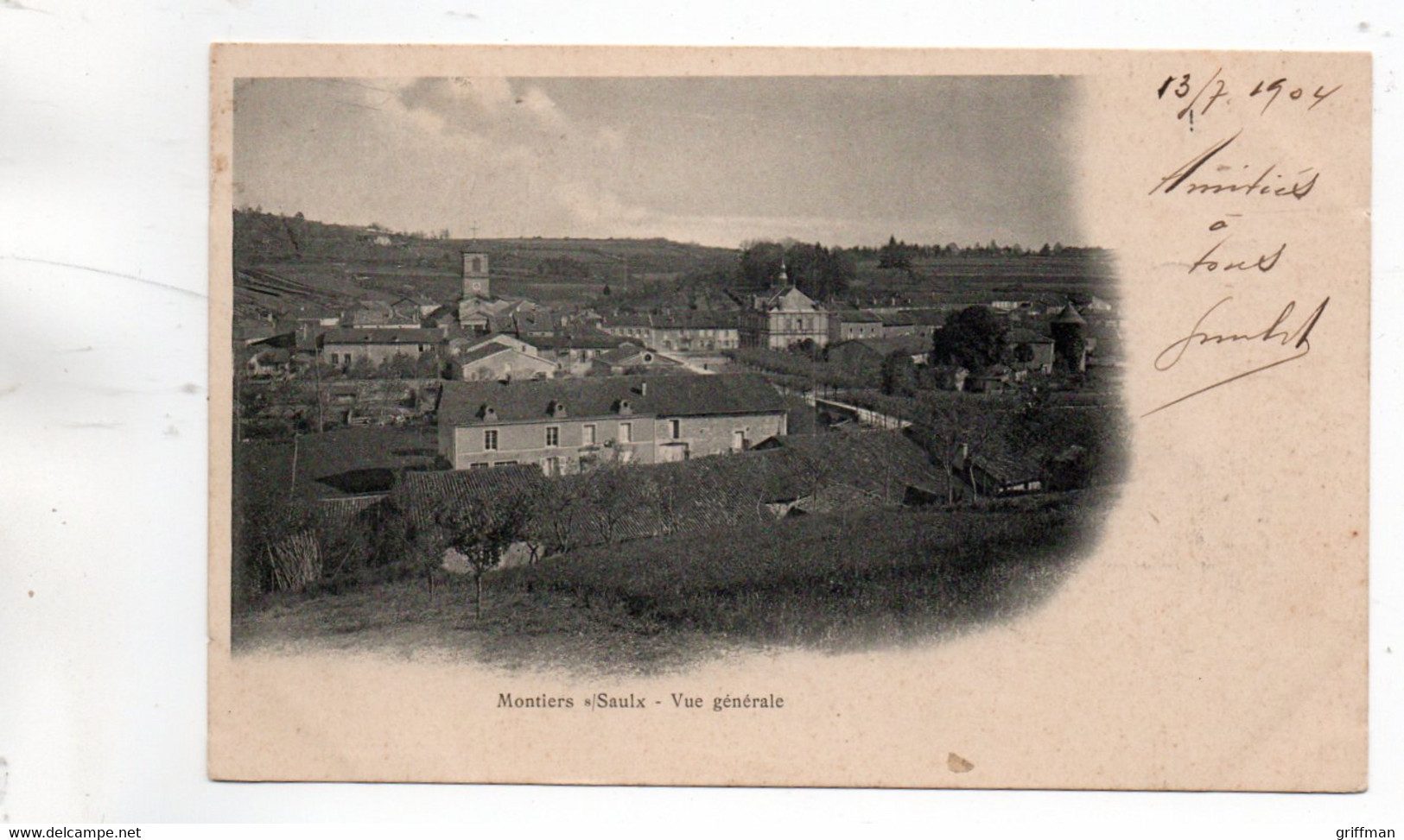 MONTIERS SUR SAULX VUE GENERALE 1904 PRECURSEUR TBE - Montiers Sur Saulx