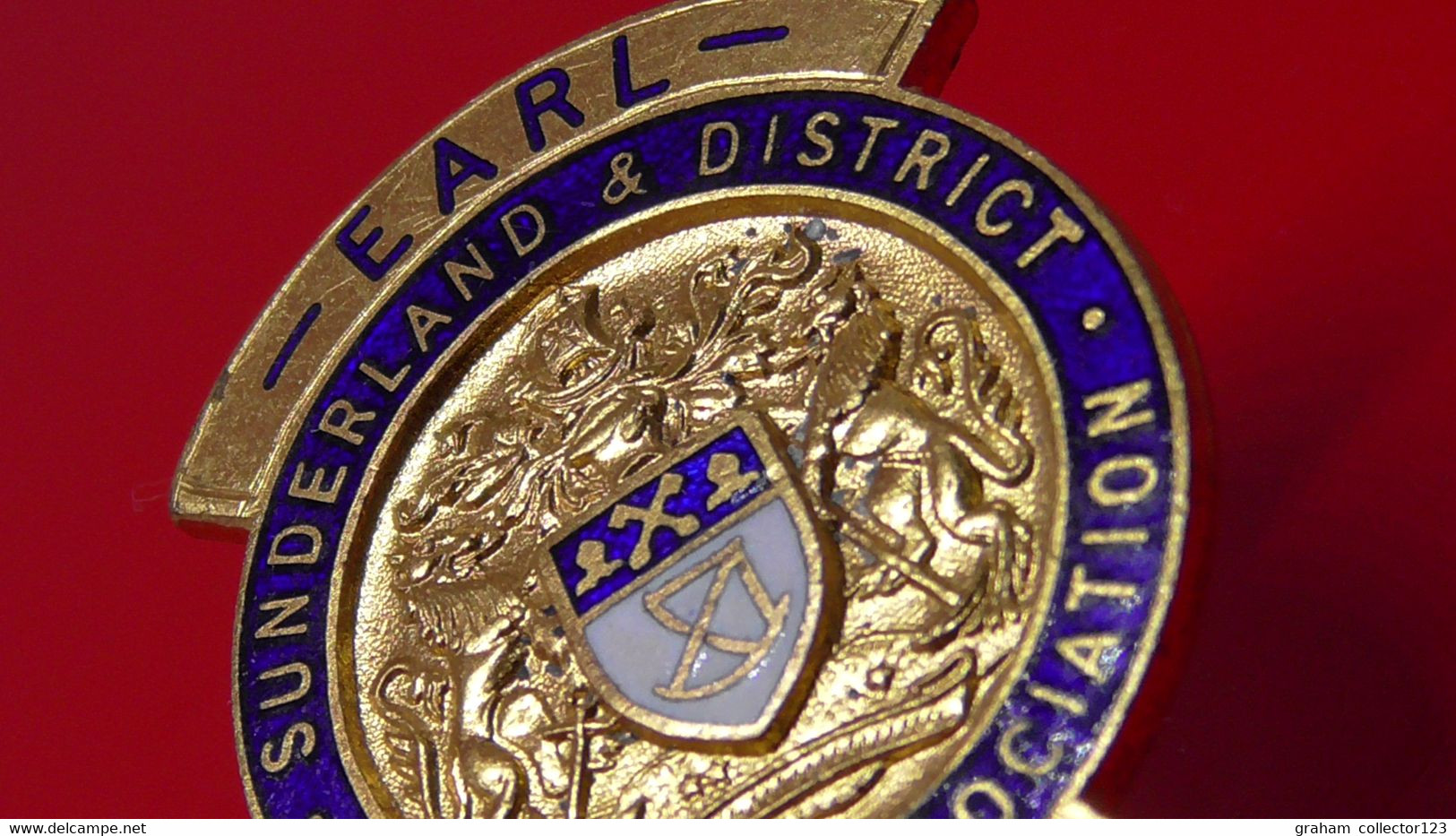 Vintage Enamel And Metal Badge Bowling Bowler Bowls Lawn Bowls Sunderland & District Bowling Association 1966 H W Miller - Bowling