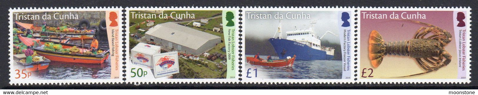 Tristan Da Cunha 2019 Lobster Fisheries Set Of 4, MNH - Tristan Da Cunha