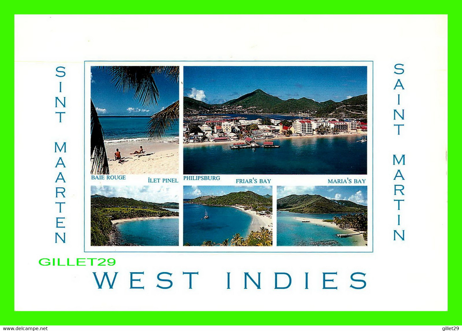 SAINT-MARTIN, FRENCH WEST INDIES - 5 MULTIVUES - TRAVEL IN 1994 -  EDITIONS EXBRAYAT - - Saint-Martin