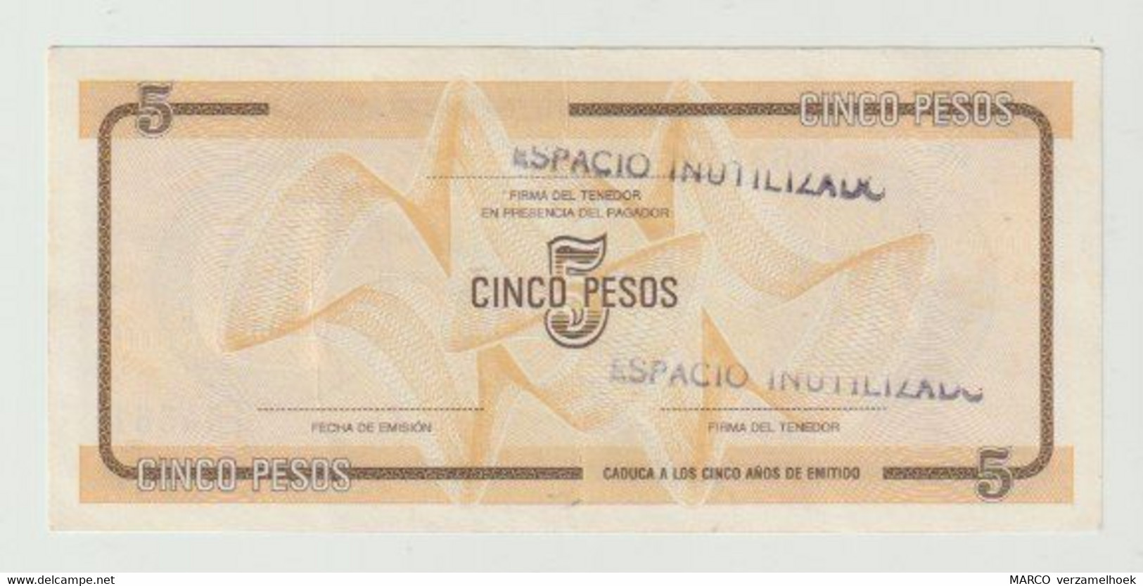 CUBA 5 Pesos 1985 Serie D Used Banknote - Cuba