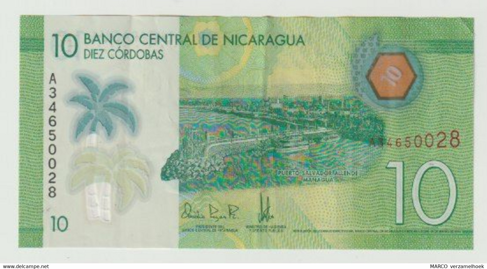 Banco Central De Nicaragua 10 Cordobas 2014 Used Banknote - Nicaragua