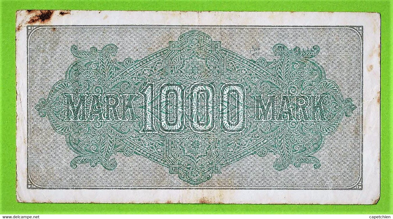 ALLEMAGNE / 1000 MARK / SEPTEMBRE 1922  / SERIE VL / N° VERT / Jd 220872 * - 1000 Mark