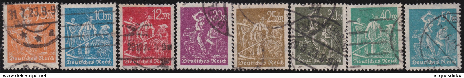 Deutsches Reich    .    Michel  .    238/245  (2 Scans)  .     O   .     Gestempelt - Oblitérés