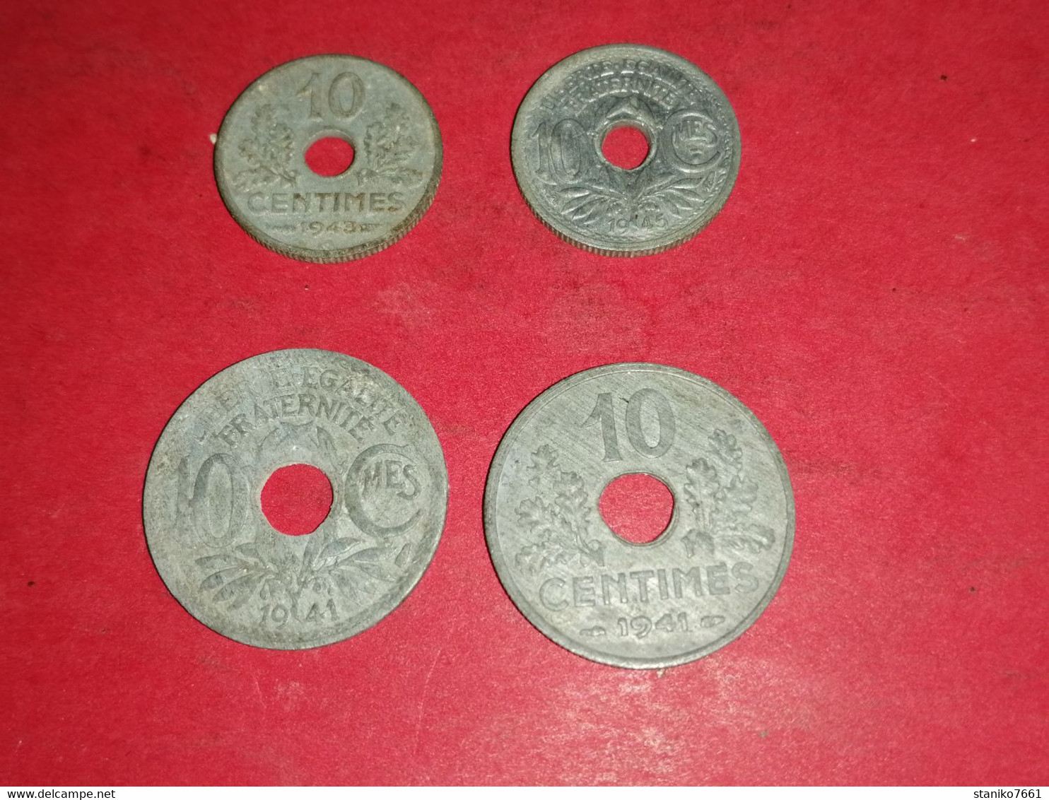 10 Centimes Lindauer Zinc Et état Français Grand Et Petit Module 1941 1943 1945 - Sonstige & Ohne Zuordnung