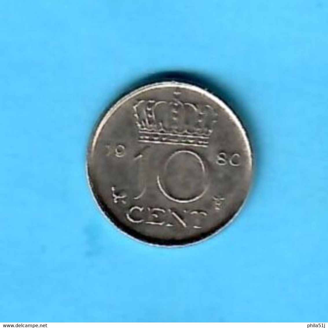 PAYS-BAS ---10 CENTS De 1980 ---VOIR SCAN  (4) - Trade Coins