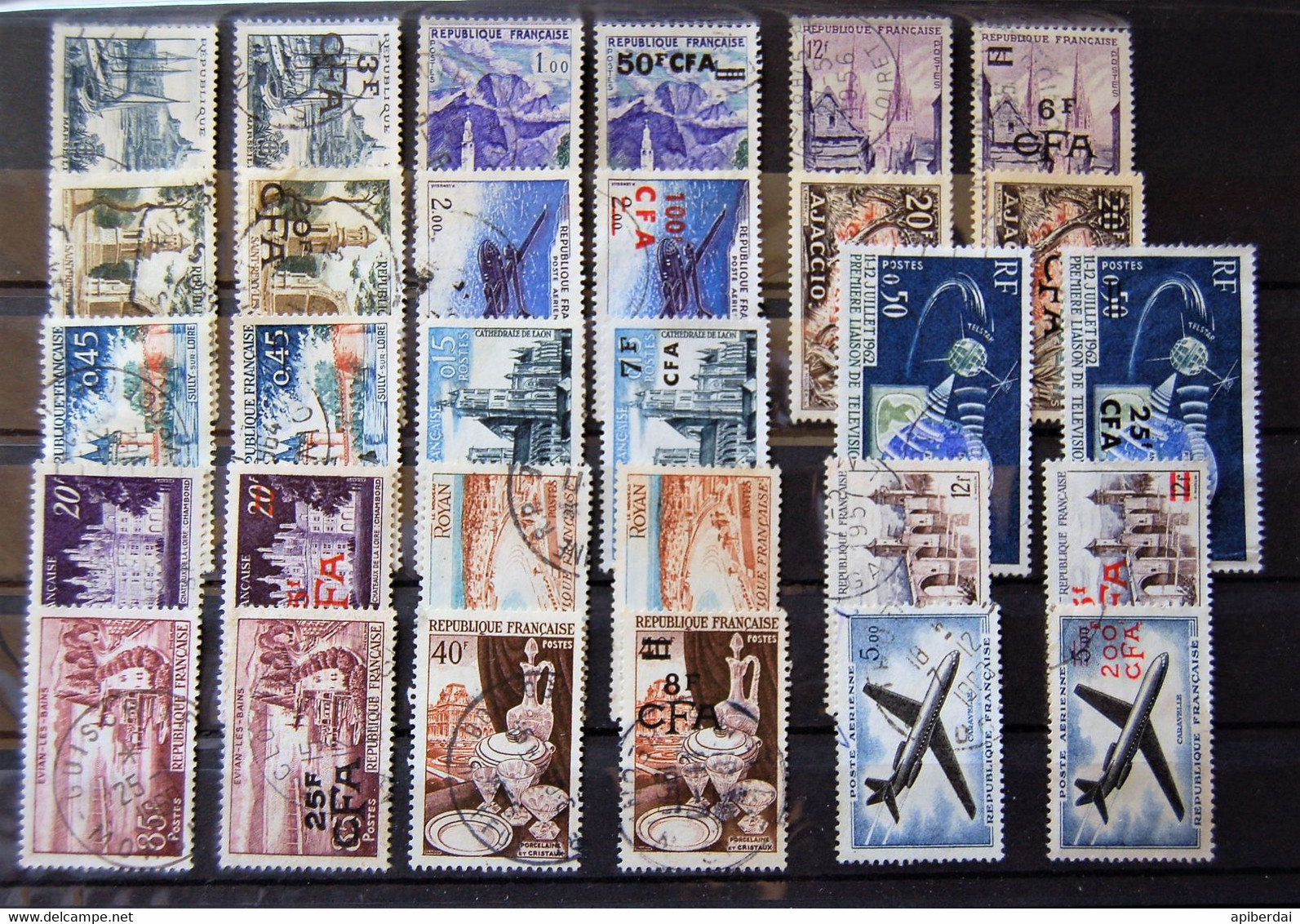 France Reunion - 15 Paires De Timbre France VS Réunion Oblitérées - Used Stamps