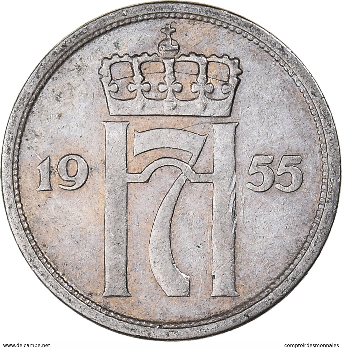 Monnaie, Norvège, 10 Öre, 1955 - Norway