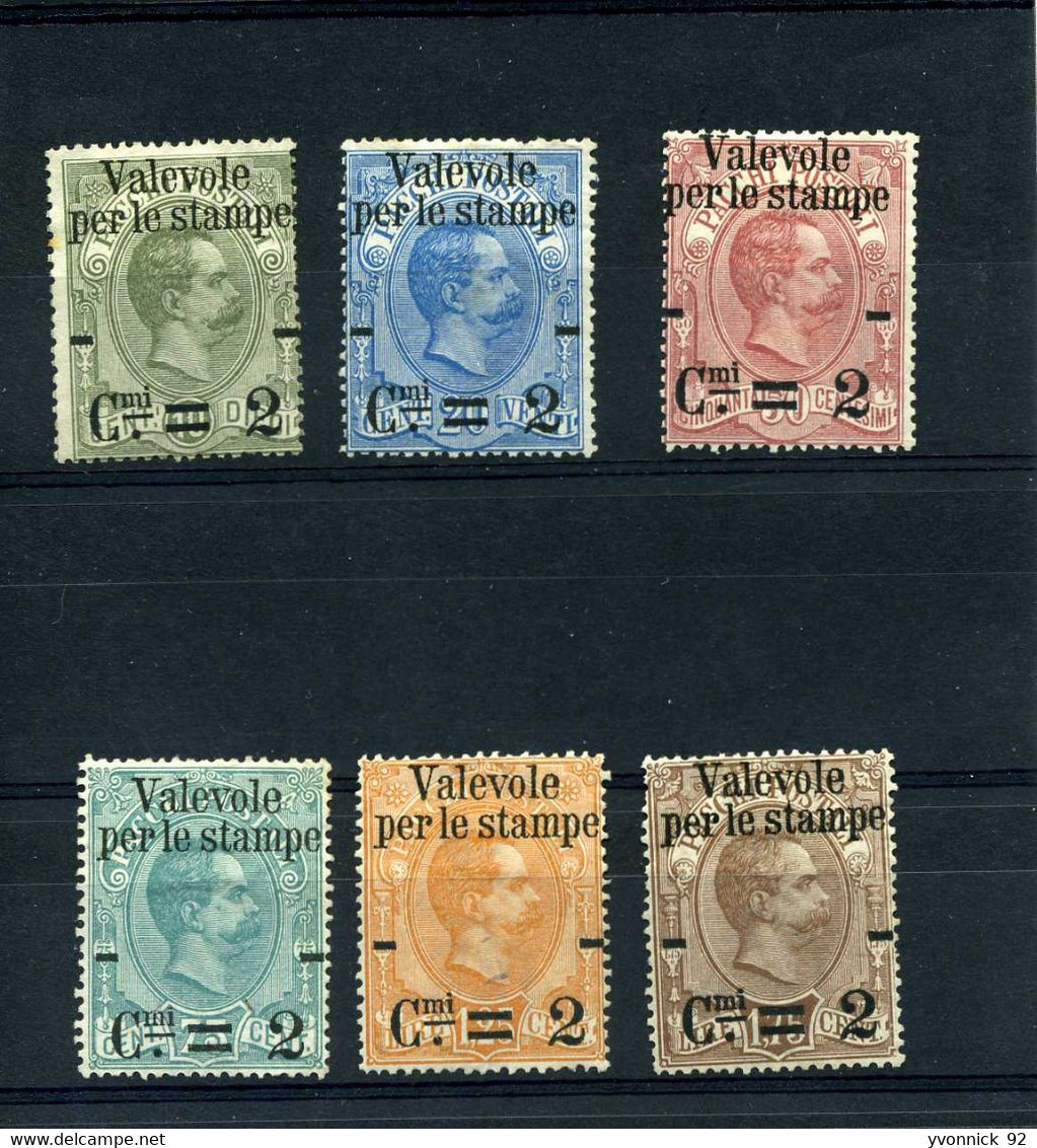 Italie - 1890 _timbres Pour Colis Postaux Et Imprimés  N°46/50 - Postal Parcels