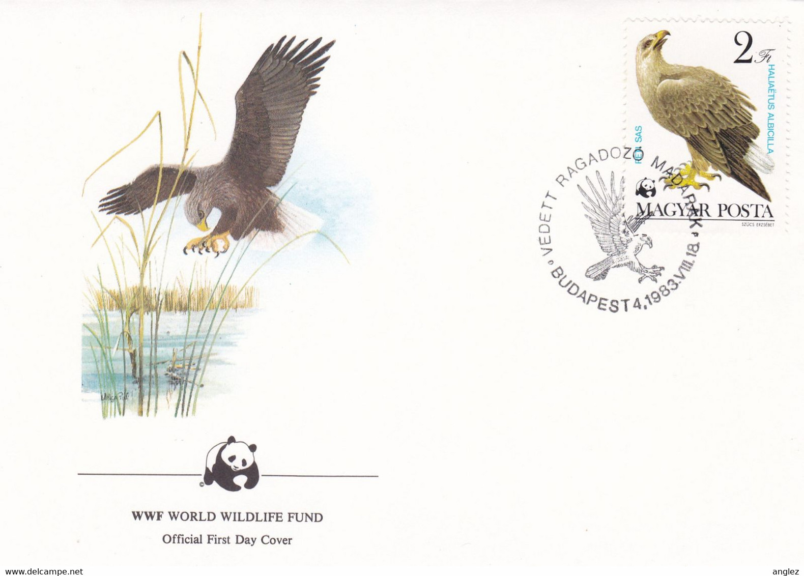 Hungary - 1983 WWF Cover - White Tailed Eagle FDC - Brieven En Documenten