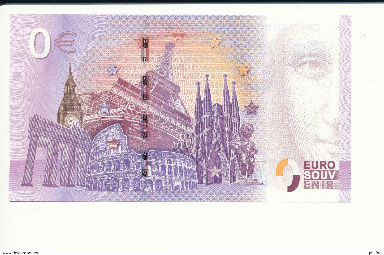 Billet Touristique  0 Euro  - CHÂTEAU DE MONBAZILLAC - UEDF - 2016-1  N° 838 - Billet épuisé - Otros & Sin Clasificación