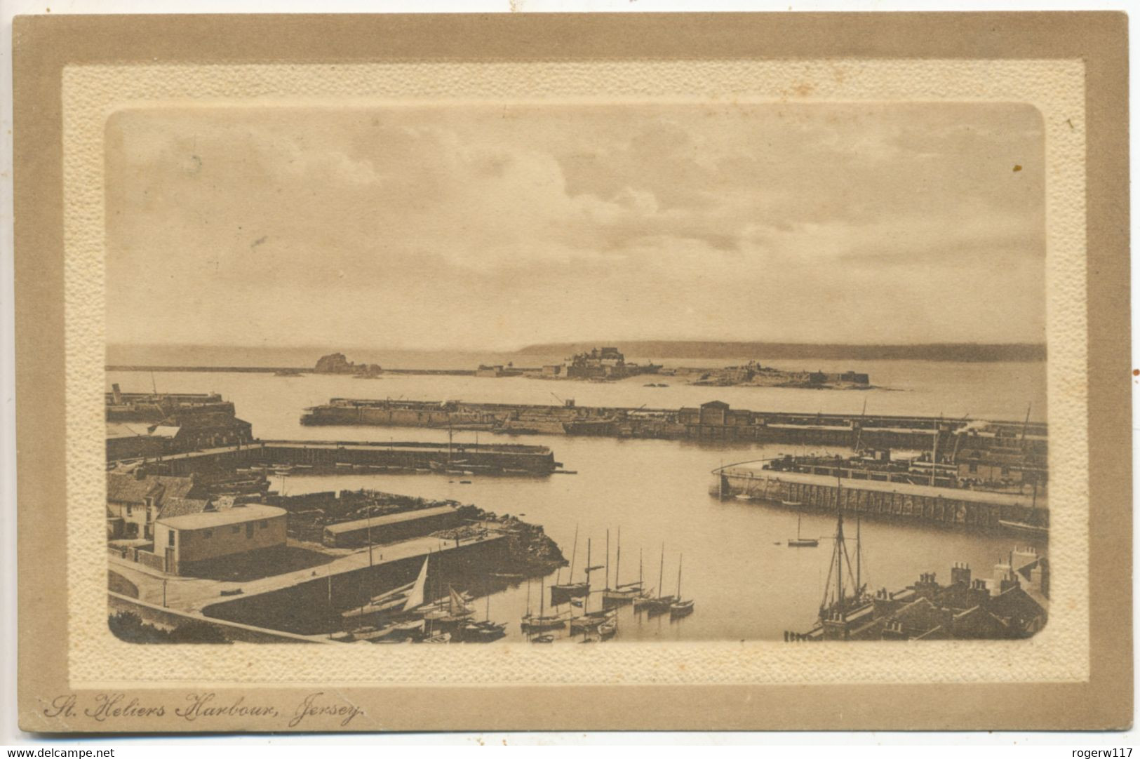 St. Helier's Harbour, Jersey, 1912 Postcard - St. Helier