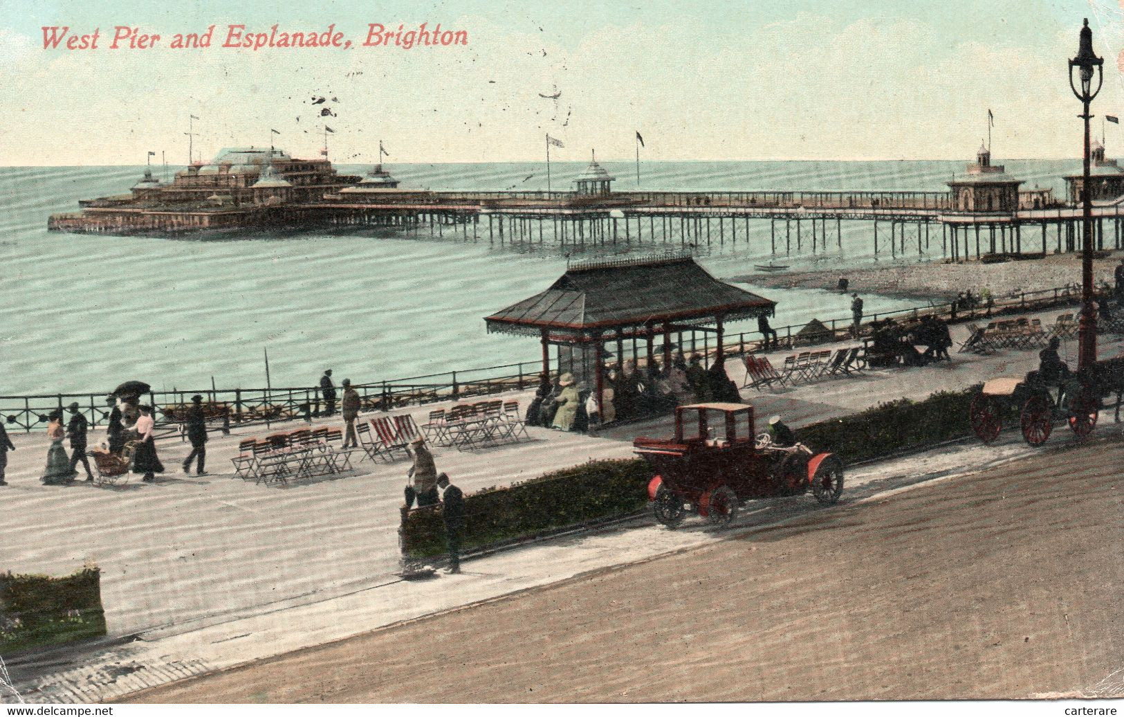 ANGLETERRE,ENGLAND,sussex ,BRIGHTON,1910,RARE,VOITURE,PONT - Brighton