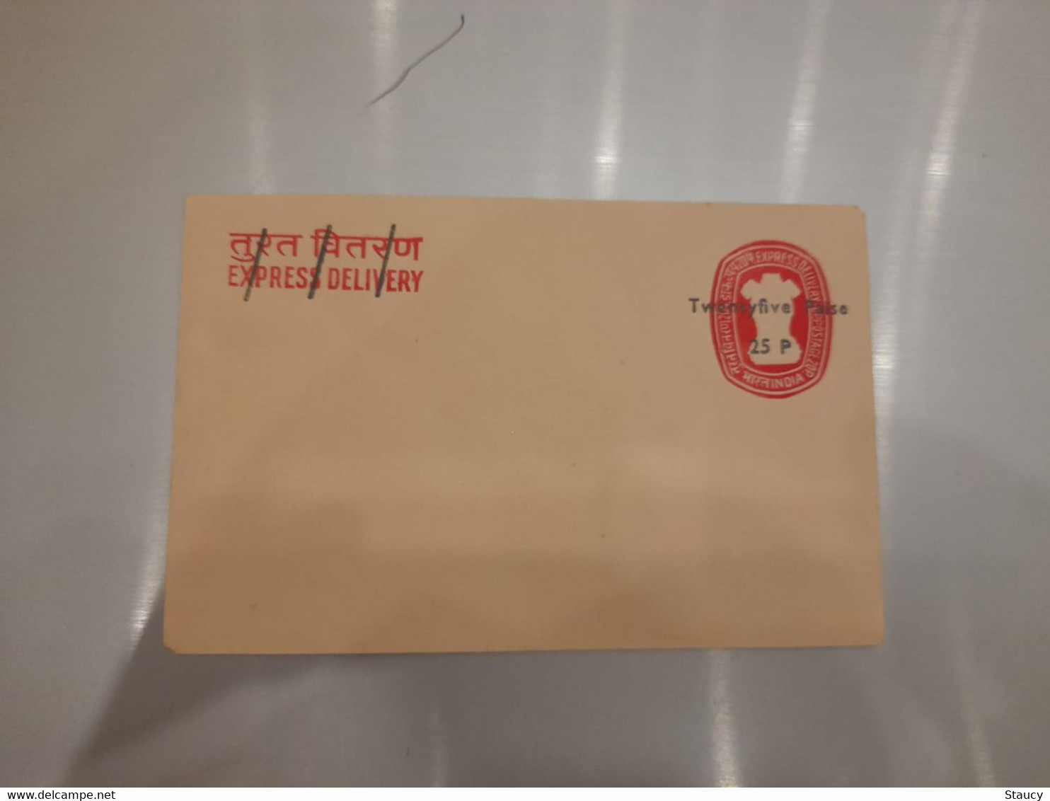 India Express Delivery Envelope With Overprint MINT - Sin Clasificación