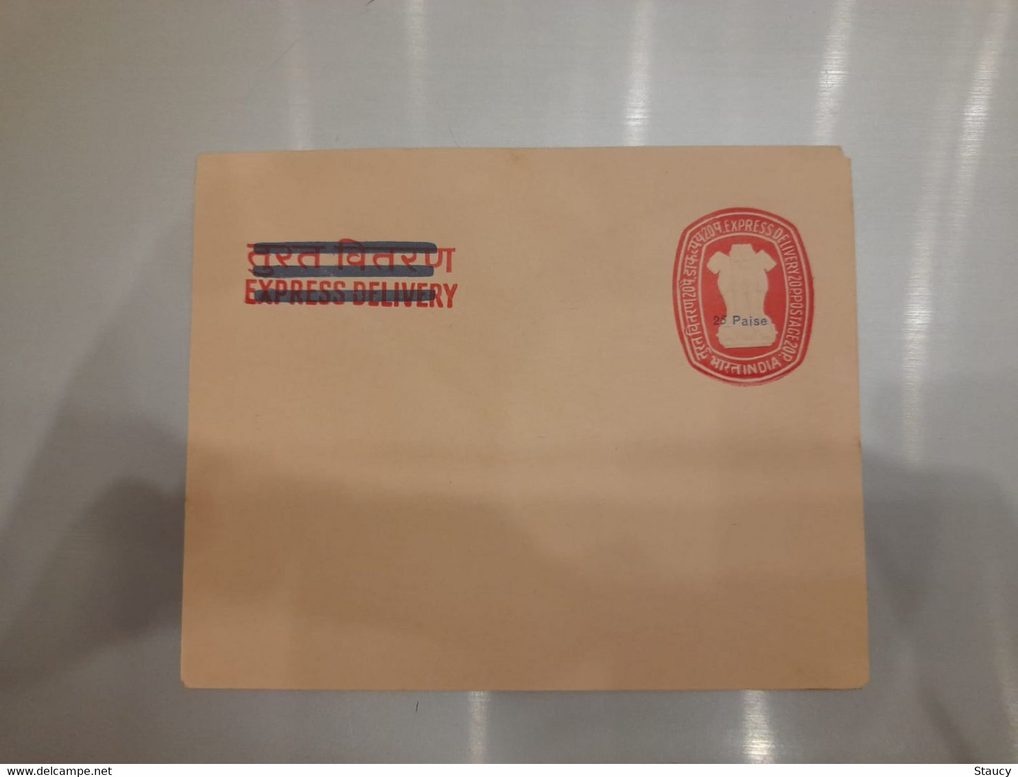 India Express Delivery Envelope With Overprint MINT - Sin Clasificación