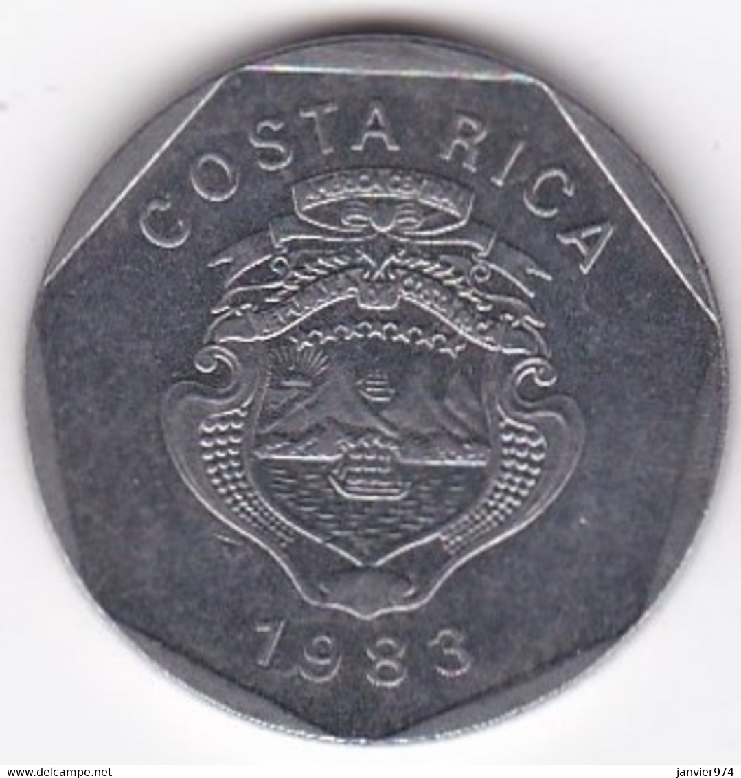 Costa Rica 5 Colones 1983, En  Acier Inoxydable, KM# 214 - Costa Rica