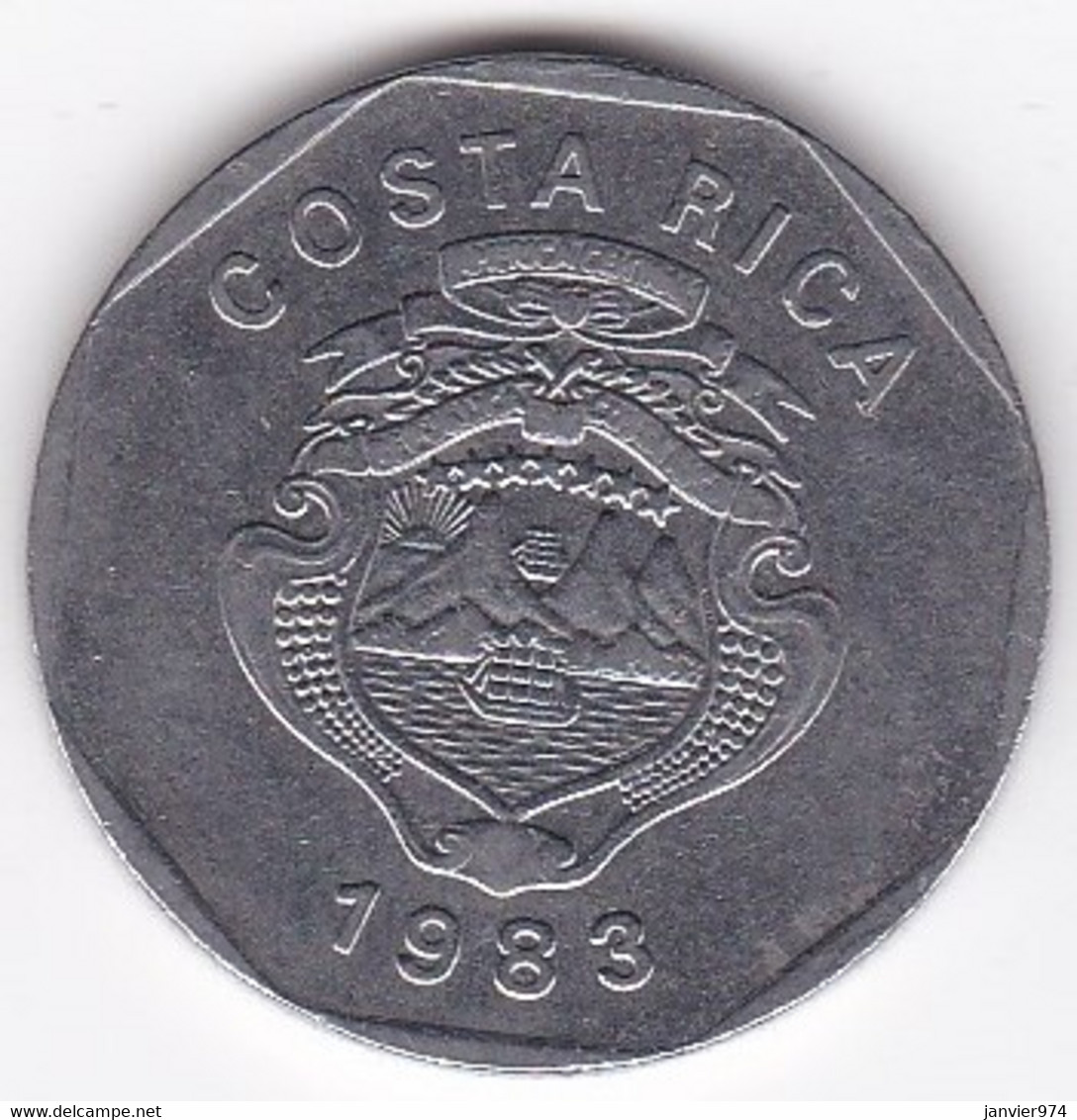 Costa Rica 10 Colones 1983, En  Acier Inoxydable, KM# 215 - Costa Rica