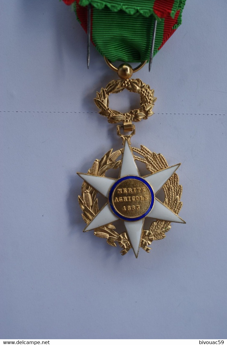 MERITE AGRICOLE. Croix D'Officier, En Vermeil Poinçon Sur Le Pontet, Bon Ruban. Dans Sa Boite De La Monnaie De Paris. - Frankreich