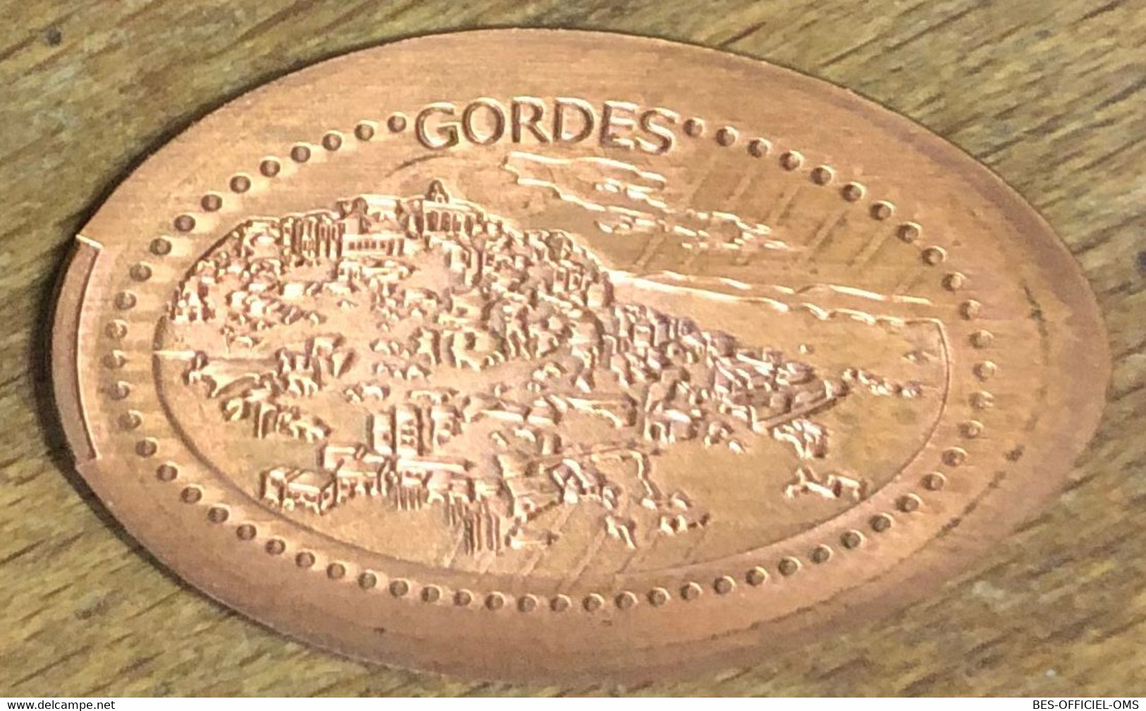 84 GORDES 2 PIÈCES ÉCRASÉES ELONGATED COIN TOURISTIQUE MEDALS TOKENS PIÈCE MONNAIE 5 CENT PENNY - Monete Allungate (penny Souvenirs)