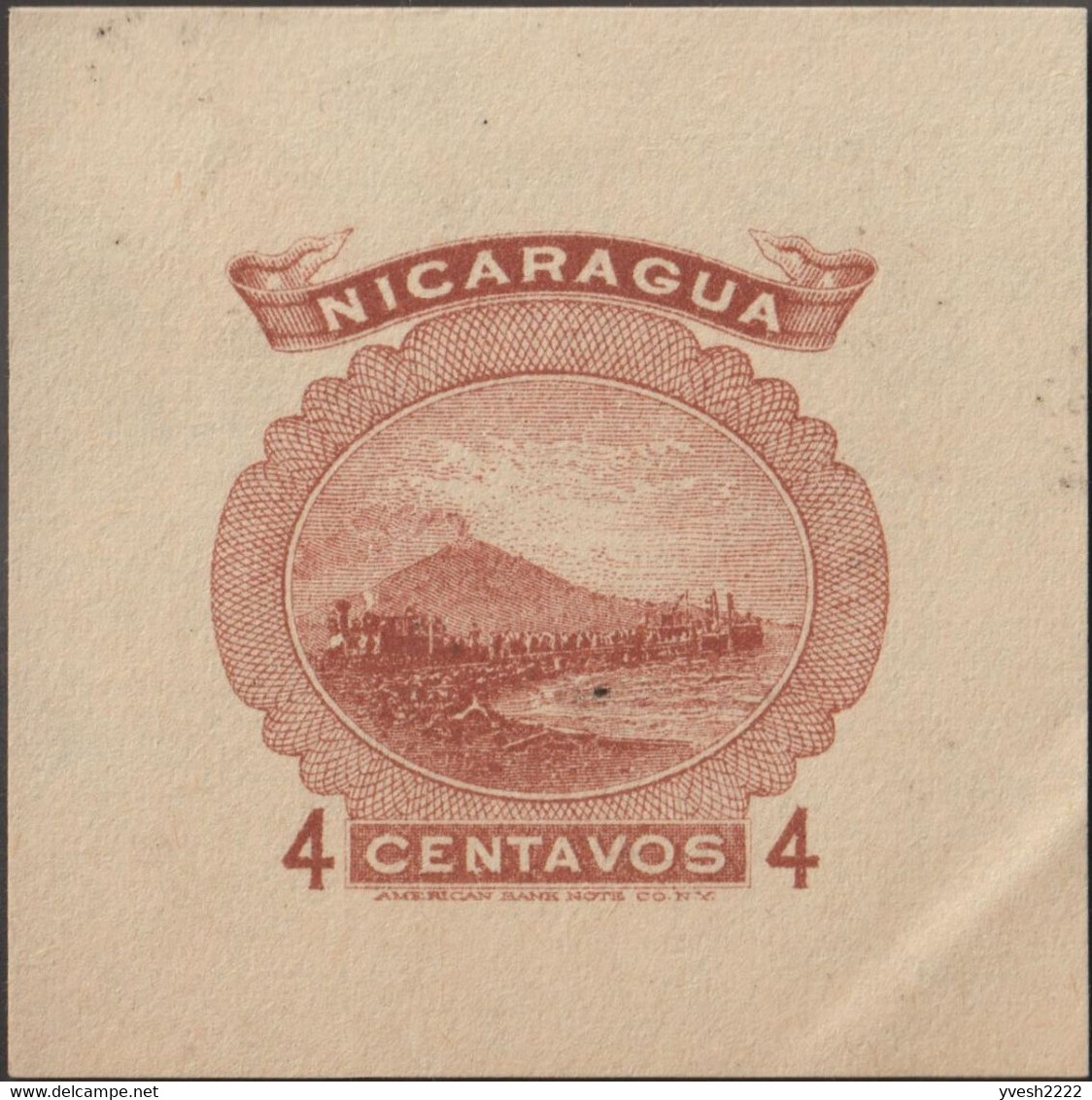 Nicaragua 1900. 7 Essais D'affranchissements D'entiers Postaux. Volcan Momotombo, De Type Stratovolcan, 1297 Mètres - Volcans