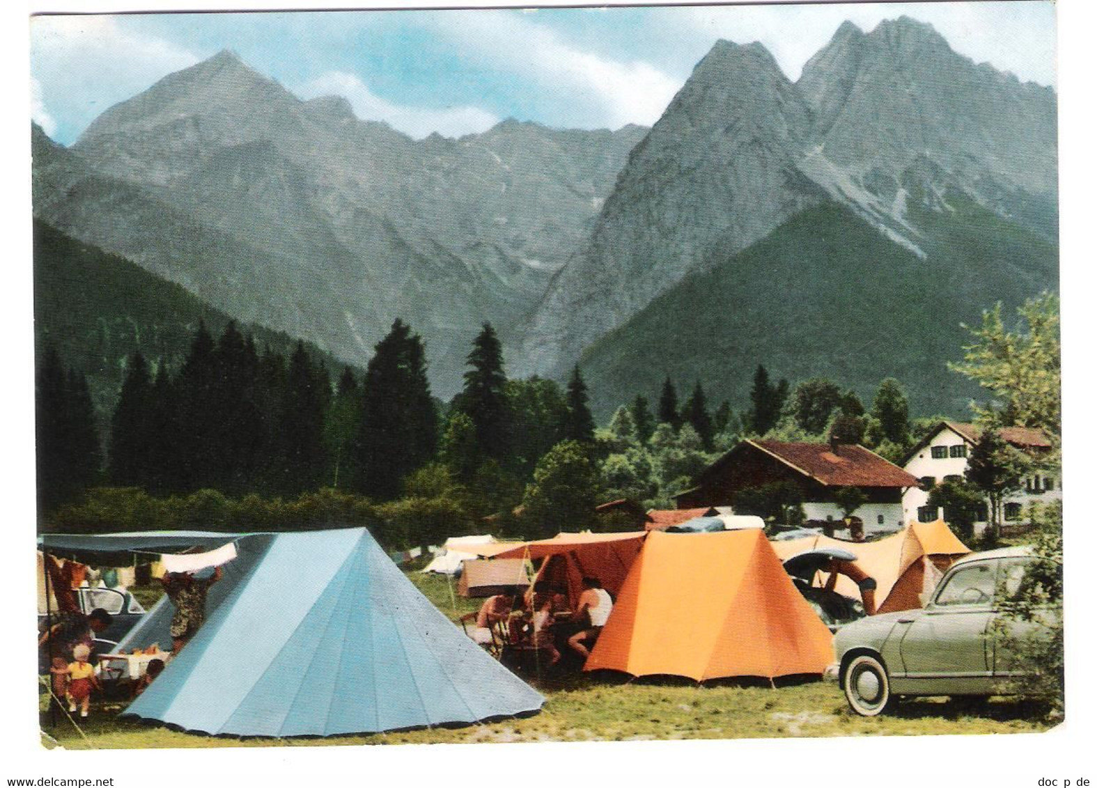 Deutschland - Garmisch Partenkirchen - Camping - Campingplatz Zugspitze - Cars - Autos - Panhard Dyna Z - Oldtimer - Garmisch-Partenkirchen