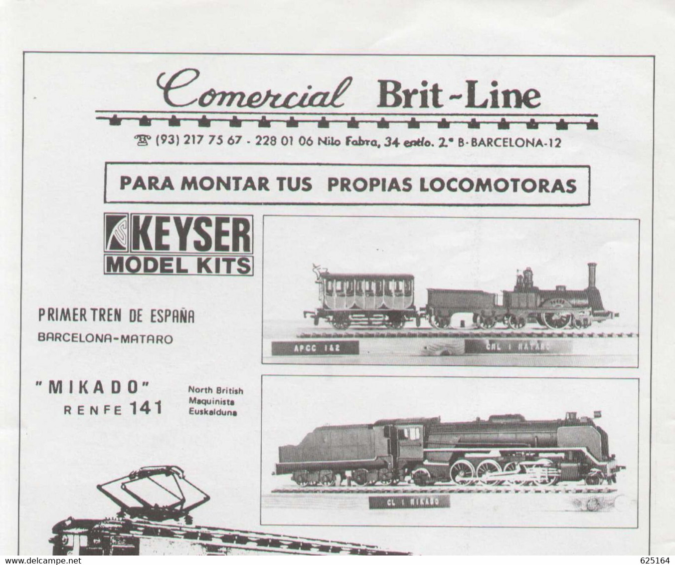 Page De Publicité KEYSER 1981 Para Montar Tus Proprias Locomotoras  - En Espagnol - Unclassified