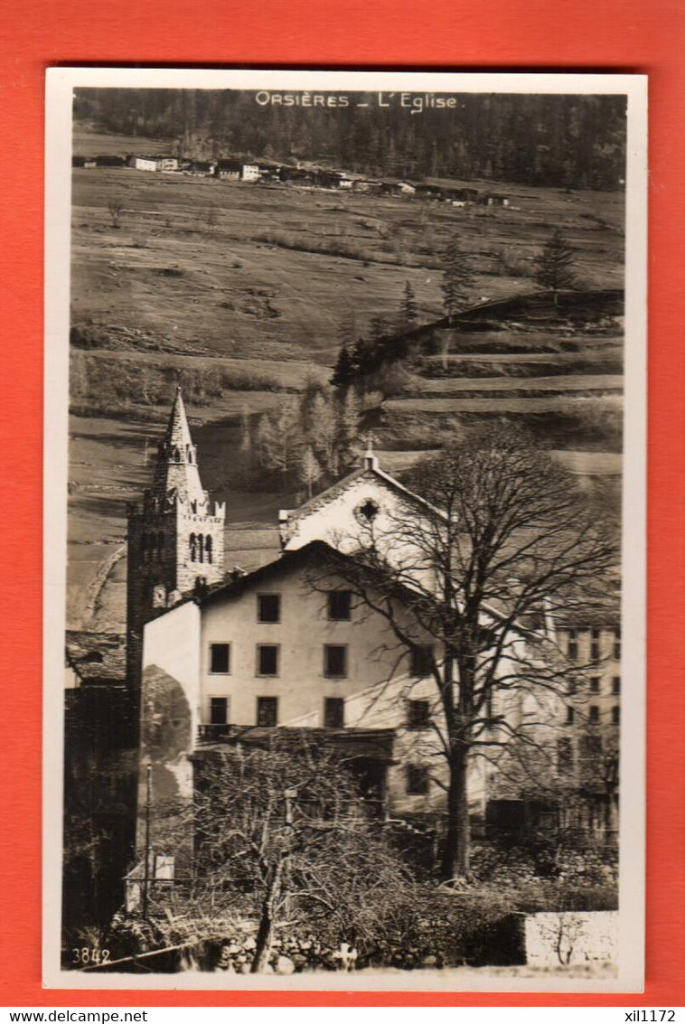 ZRI-07 Orsières Entremont. L'église Et La Cure. Perrochet-Matile 3842 NC - Orsières